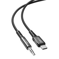  Audio adapter Acefast C1-08 USB-C to 3.5mm (M) 1.2m black 